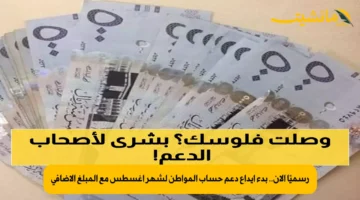 رسميًا الآن.. بدء إيداع دعم حساب المواطن لشهر أغسطس مع المبلغ الإضافي